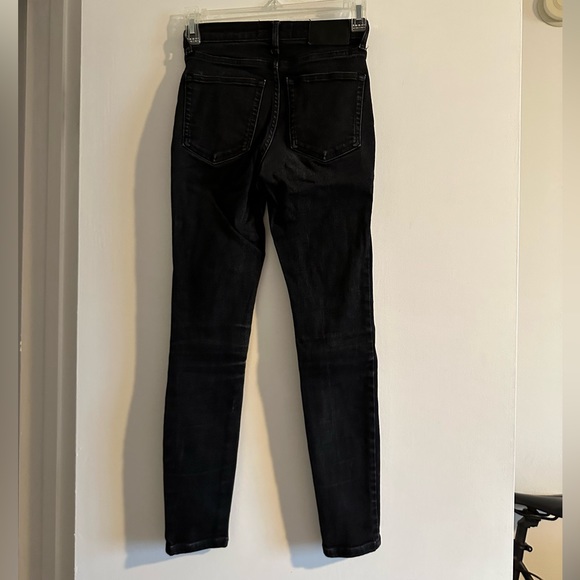 Everlane Washed Black High Waisted Denim Skinny Jeans Size 24 Ankle EUC - Picture 2 of 7